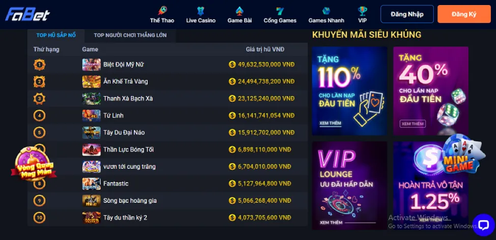 Hoàn trả không giới hạn pp88
